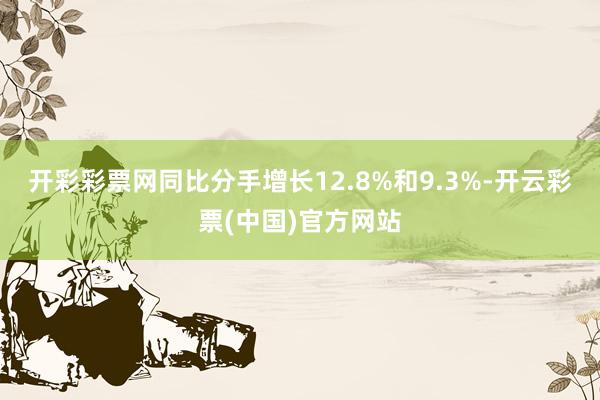 开彩彩票网同比分手增长12.8%和9.3%-开云彩票(中国)官方网站