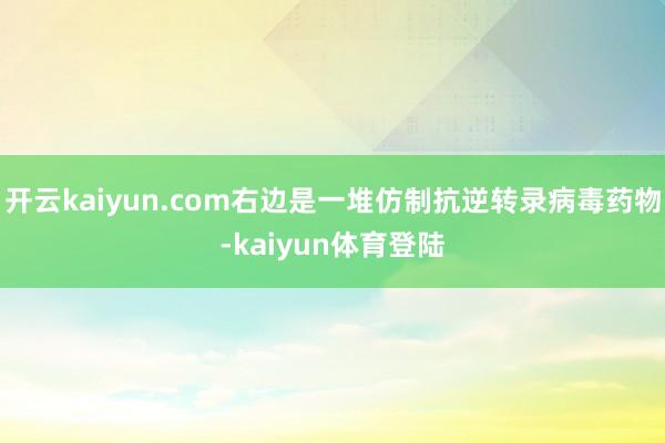 开云kaiyun.com右边是一堆仿制抗逆转录病毒药物-kaiyun体育登陆